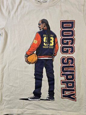 Dogg Supply Snoop Dogg Boys L 10/12 Graphic T Shirt 93 Basketball Hip Hop Tee